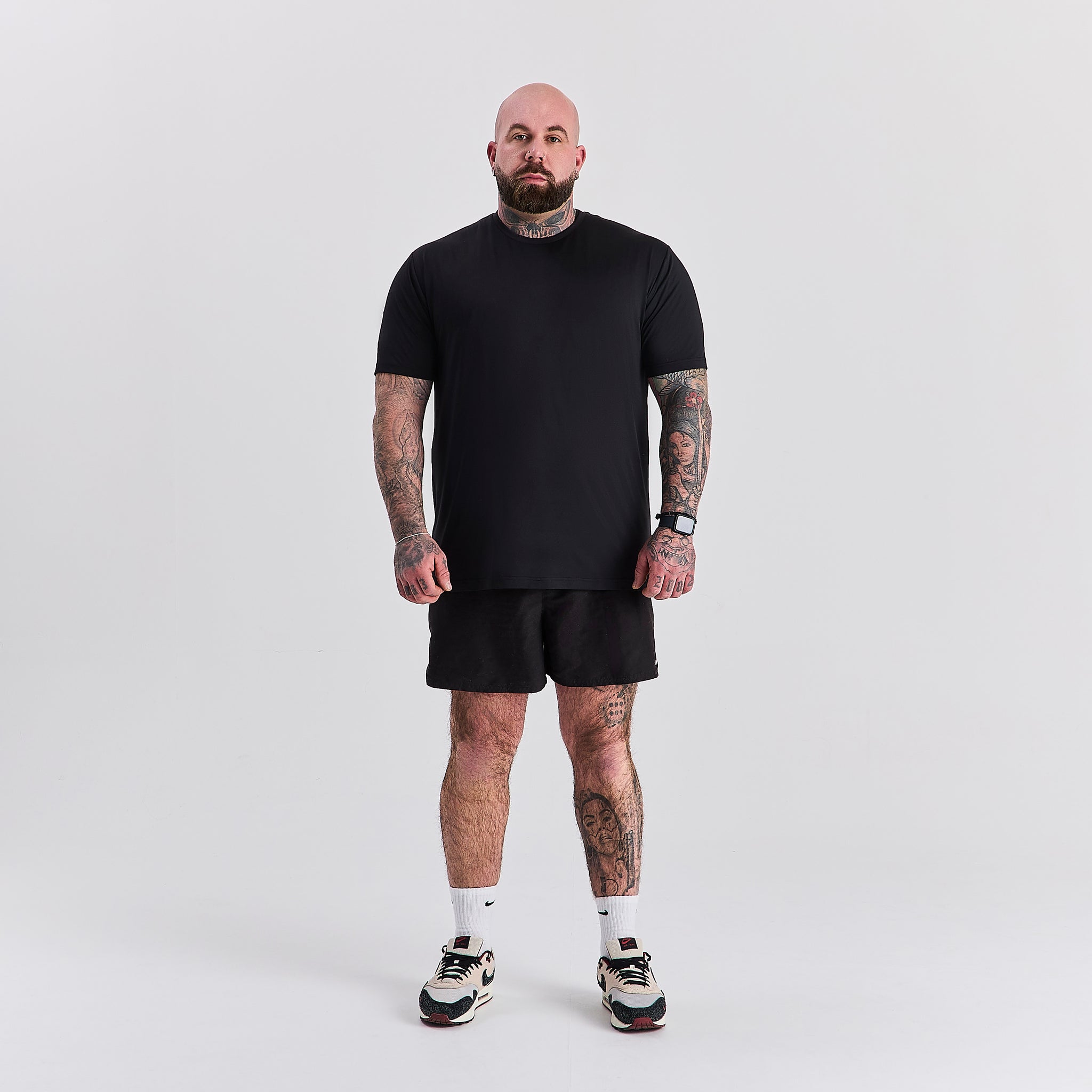 Load image into Gallery viewer, Black Active Crew Neck