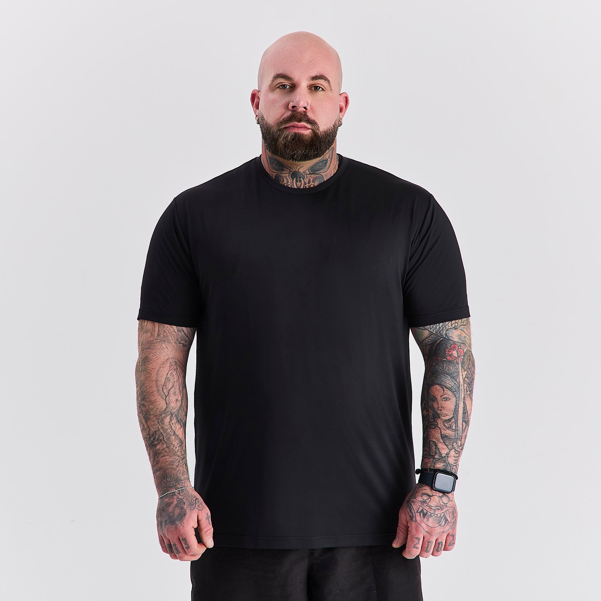 Load image into Gallery viewer, Black Active Crew Neck