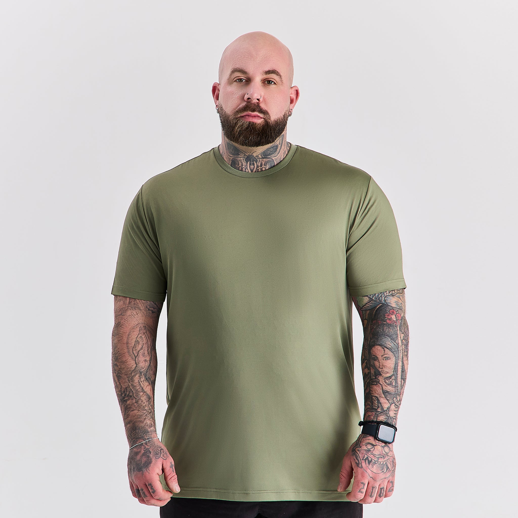 Load image into Gallery viewer, Khaki Active Crew Neck