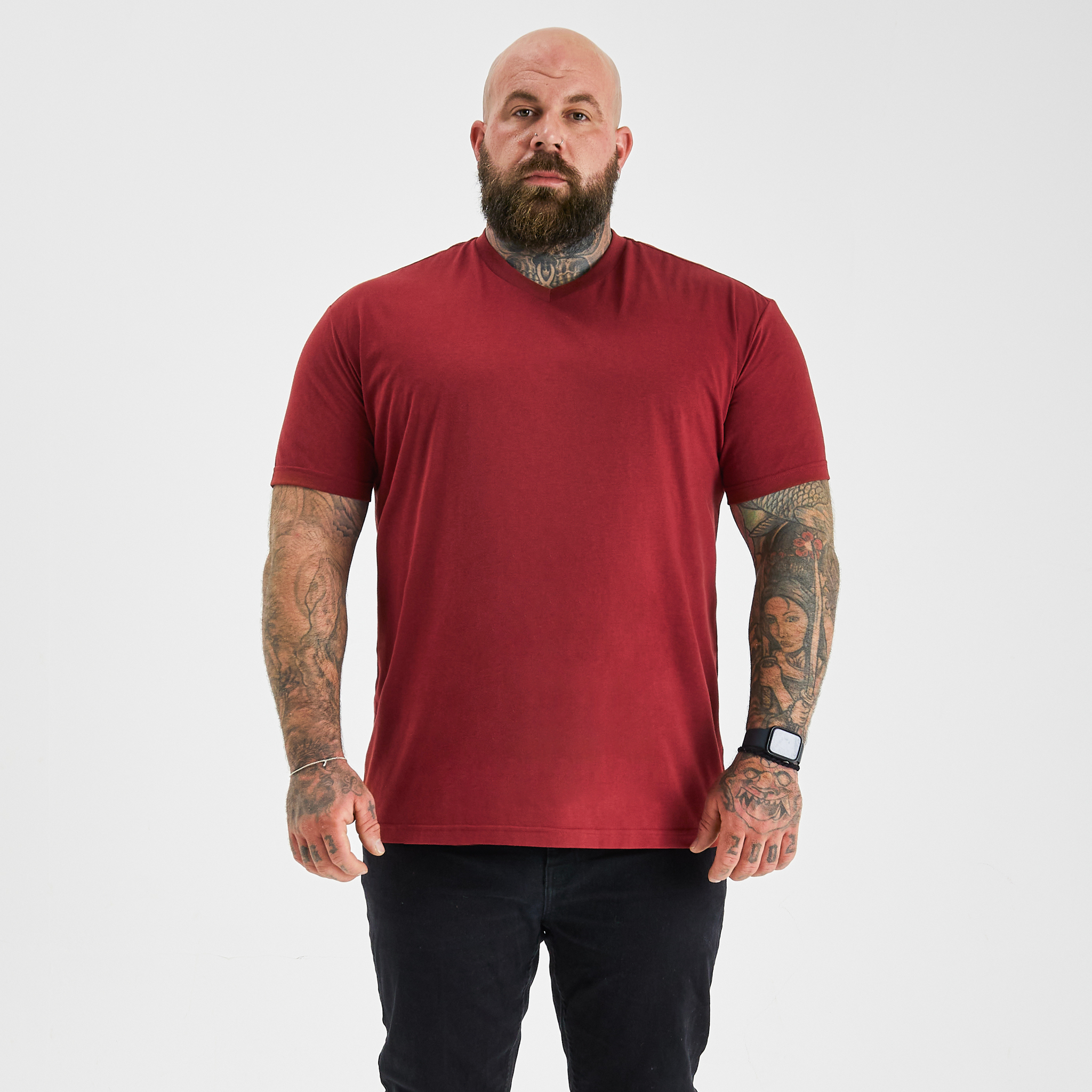 Load image into Gallery viewer, Burgundy V-Neck