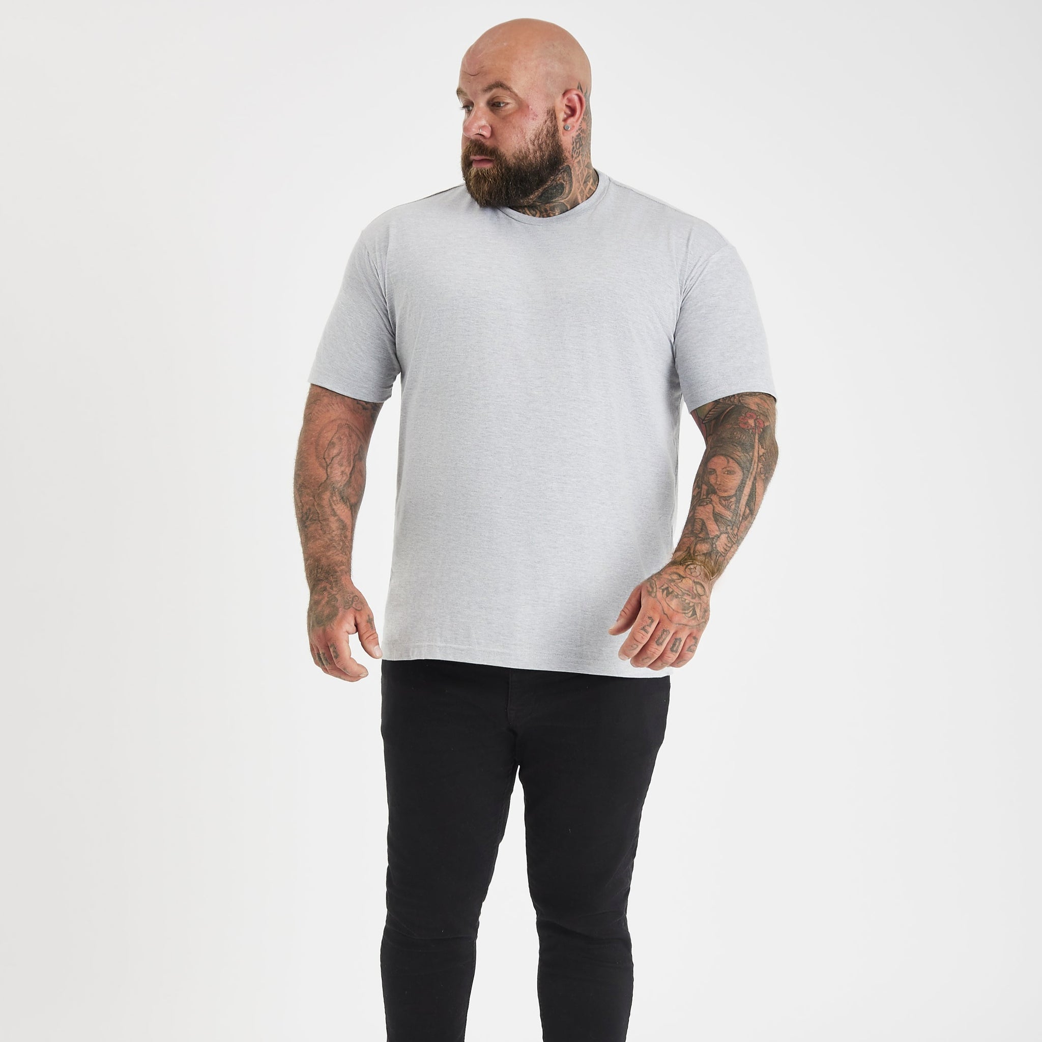 Load image into Gallery viewer, Tall Heather Grey Crew Neck