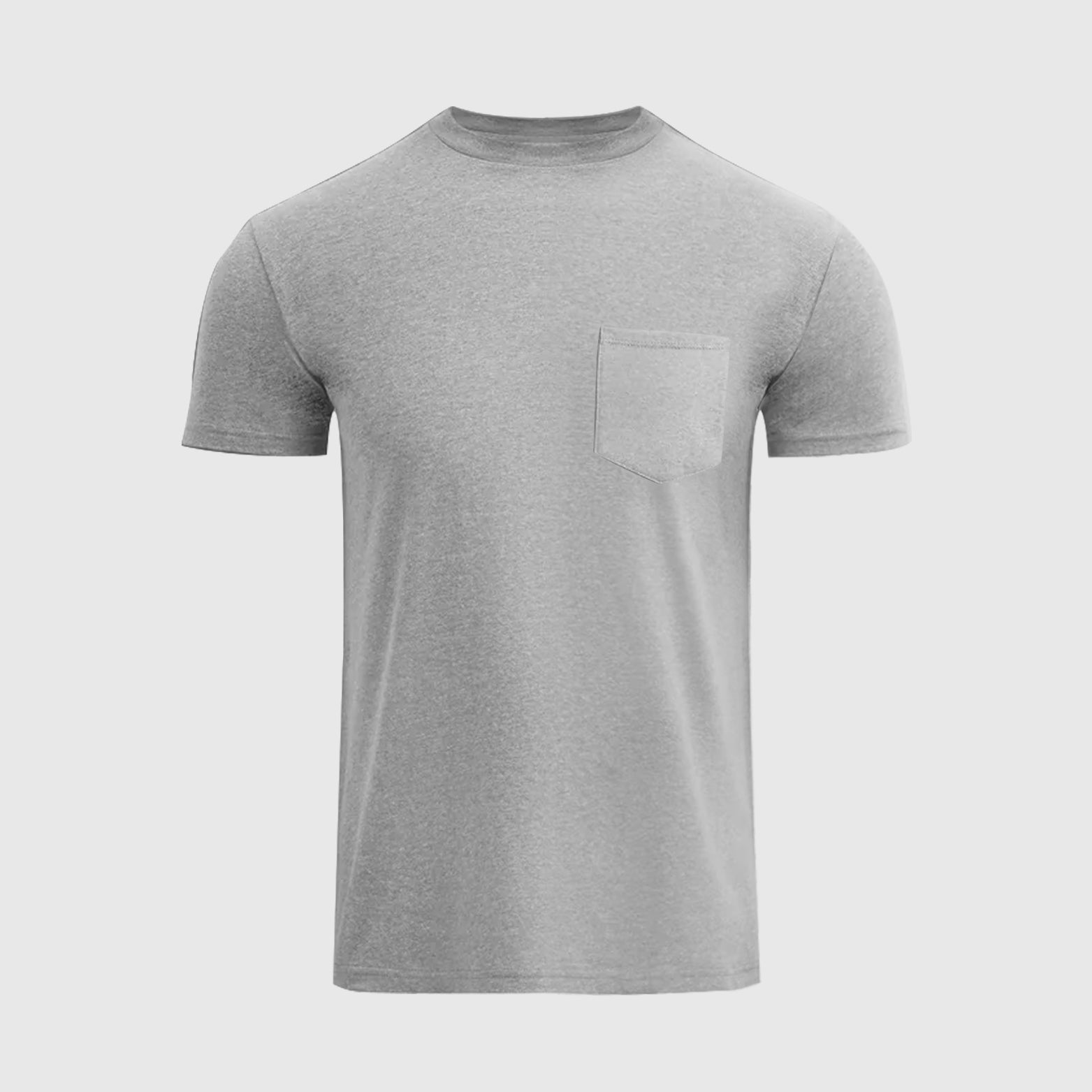 Load image into Gallery viewer, Heather Grey Pocket Crew Neck

