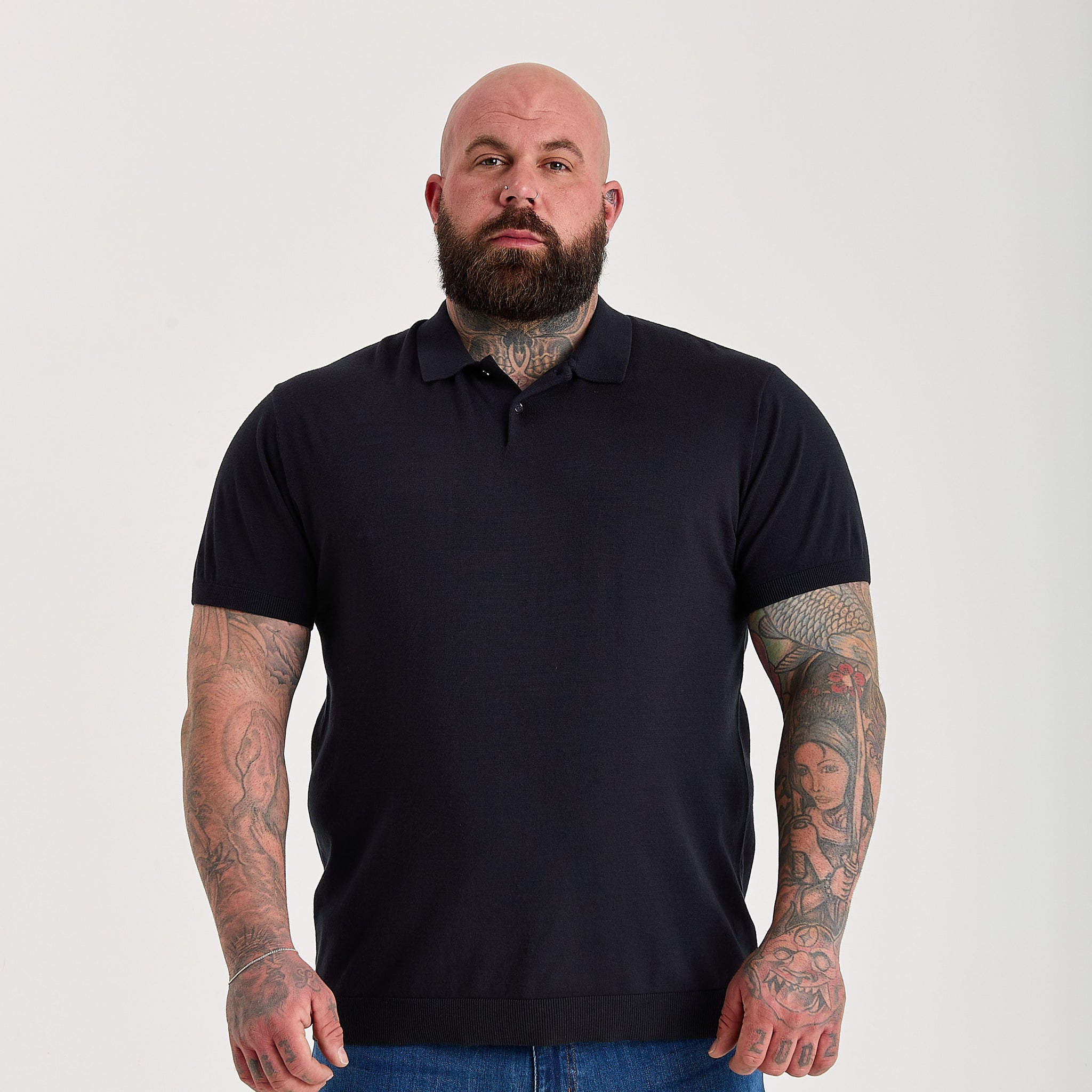 Load image into Gallery viewer, Black Dress Polo Short Sleeve
