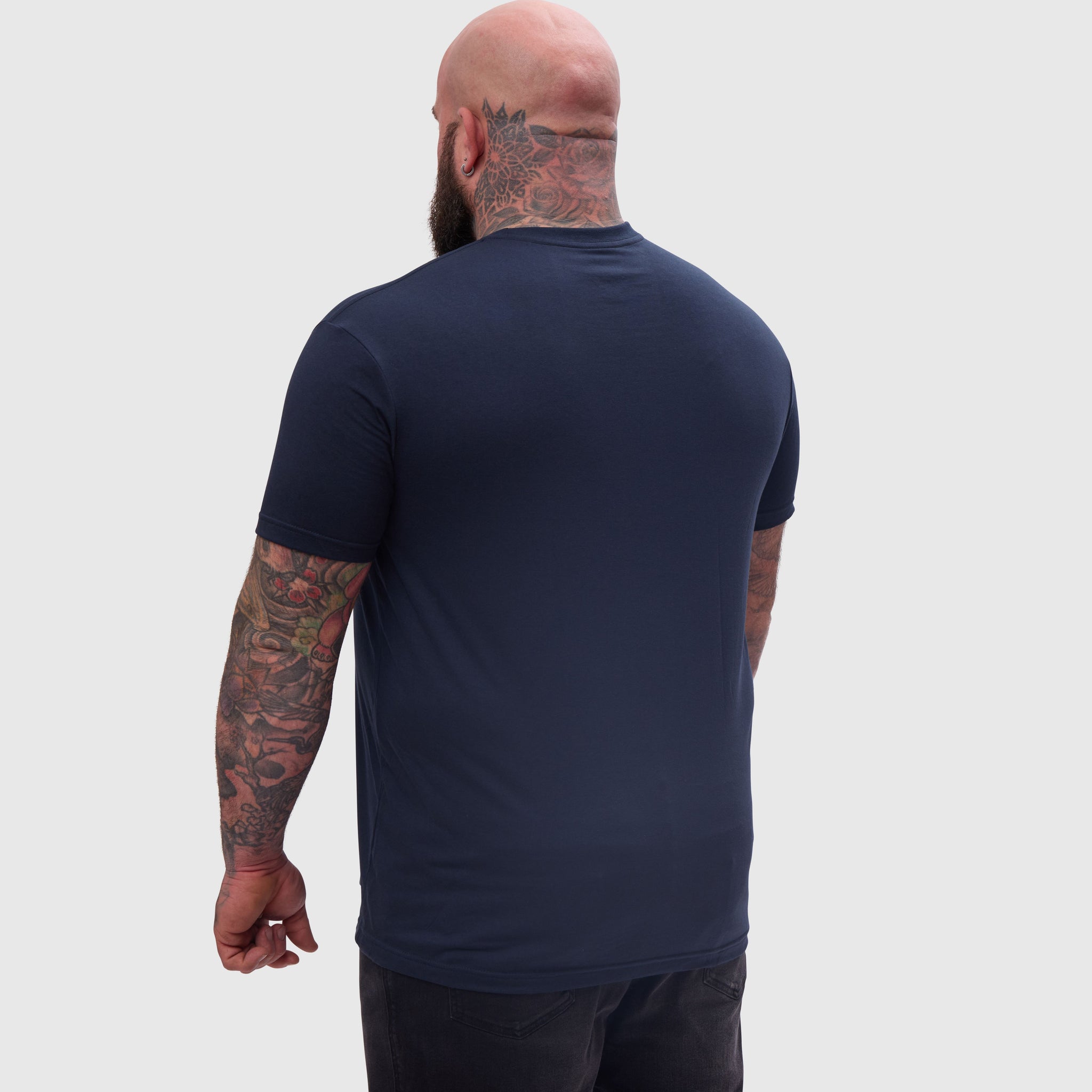 Load image into Gallery viewer, Navy Pocket Crew Neck
