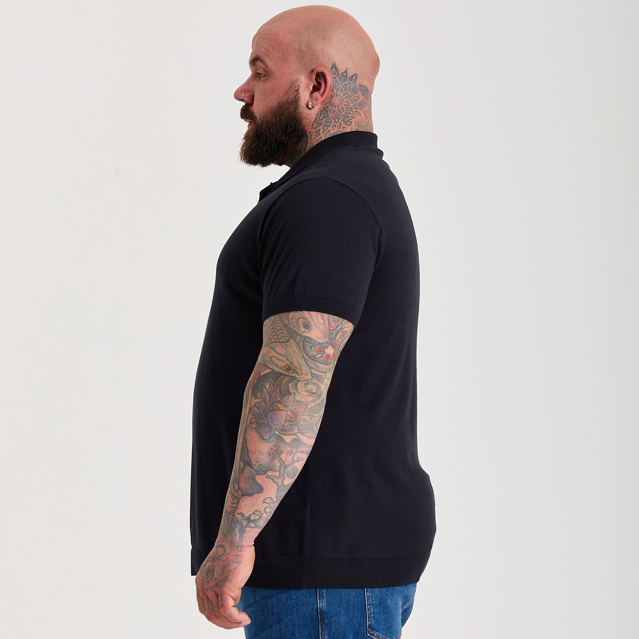 Load image into Gallery viewer, Black Dress Polo Short Sleeve
